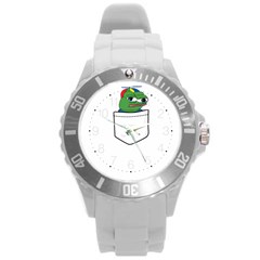 Apu Apustaja Crying Pepe The Frog Pocket Tee Kekistan Round Plastic Sport Watch (l) by snek