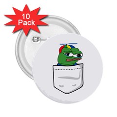 Apu Apustaja Crying Pepe The Frog Pocket Tee Kekistan 2 25  Buttons (10 Pack)  by snek