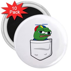 Apu Apustaja Crying Pepe The Frog Pocket Tee Kekistan 3  Magnets (10 Pack)  by snek