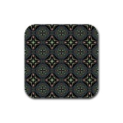 Kaleidoscope Pattern Seamless Rubber Square Coaster (4 Pack)  by Pakrebo