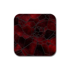 Mosaic Glass Glass Mosaic Colorful Rubber Square Coaster (4 Pack)  by Pakrebo