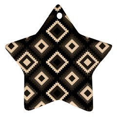 Native American Pattern Star Ornament (two Sides) by Valentinaart