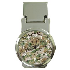 Wood Camouflage Military Army Green Khaki Pattern Money Clip Watches by snek