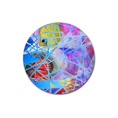 Wallpaper Stained Glass Magnet 3  (round) by Pakrebo
