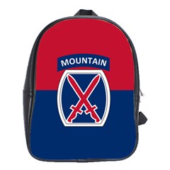 Flag Of United States Army 10th Mountain Division School Bag (large) by abbeyz71