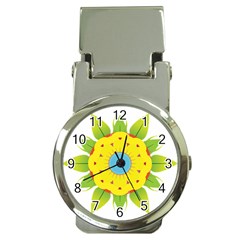 Abstract Flower Money Clip Watches