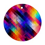 Abstract Background Colorful Round Ornament (Two Sides)