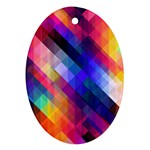 Abstract Background Colorful Oval Ornament (Two Sides)