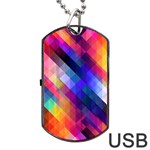 Abstract Background Colorful Dog Tag USB Flash (Two Sides)