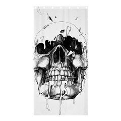 Black Skull Shower Curtain 36  X 72  (stall)  by Alisyart