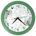 Butterfly Flower Color Wall Clock