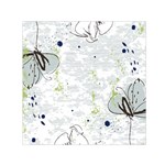 Butterfly Flower Small Satin Scarf (Square)