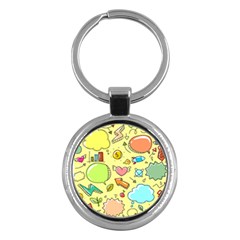 Cute Sketch Child Graphic Funny Key Chains (round)  by Alisyart