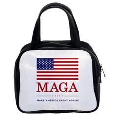 Maga Make America Great Again With Usa Flag Classic Handbag (two Sides) by snek