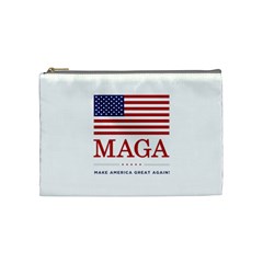 Maga Make America Great Again With Usa Flag Cosmetic Bag (medium) by snek