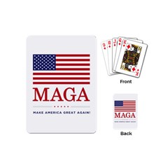 Maga Make America Great Again With Usa Flag Playing Cards (mini) by snek