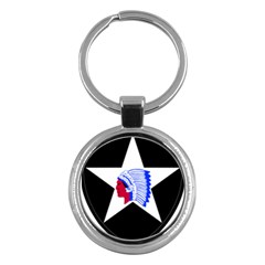 United States Army 2nd Infantry Division Shoulder Sleeve Insignia Key Chains (round)  by abbeyz71