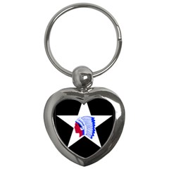 United States Army 2nd Infantry Division Shoulder Sleeve Insignia Key Chains (heart) 