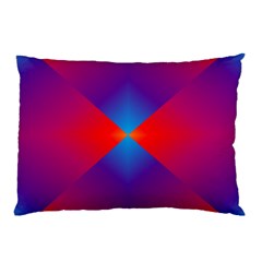 Geometric Blue Violet Red Gradient Pillow Case by Alisyart