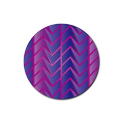 Geometric Background Abstract Rubber Coaster (round) 