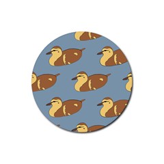 Farm Agriculture Pet Furry Bird Rubber Round Coaster (4 Pack) 