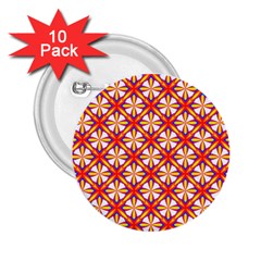 Hexagon Polygon Colorful Prismatic 2 25  Buttons (10 Pack) 