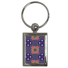 Morocco Tile Traditional Marrakech Key Chains (rectangle) 