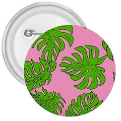 Leaves Tropical Plant Green Garden 3  Buttons by Alisyart