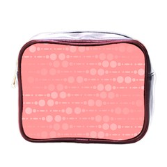 Background Polka Dots Pink Mini Toiletries Bag (one Side) by Mariart