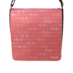 Background Polka Dots Pink Flap Closure Messenger Bag (l) by Mariart