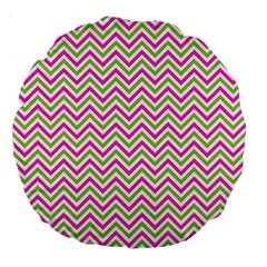 Abstract Chevron Large 18  Premium Flano Round Cushions by Mariart