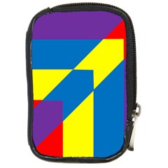 Colorful Red Yellow Blue Purple Compact Camera Leather Case