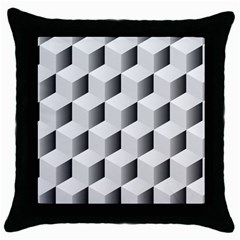 Cube Isometric Throw Pillow Case (black) by Mariart