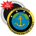 Seal of Commander of United States Pacific Fleet 3  Magnets (10 pack) 