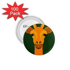 Giraffe Animals Zoo 1 75  Buttons (100 Pack)  by Mariart