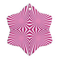 Hypnotic Psychedelic Abstract Ray Snowflake Ornament (two Sides) by Alisyart