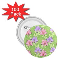 Lily Flowers Green Plant 1 75  Buttons (100 Pack)  by Alisyart