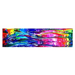 Paint Splatter - Rainbow Satin Scarf (oblong) by WensdaiAmbrose