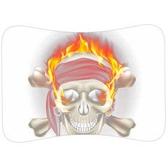Fire Red Skull Velour Seat Head Rest Cushion by Mariart