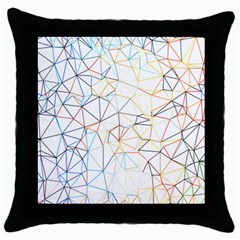 Geometric Pattern Abstract Shape Throw Pillow Case (black)