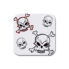 Illustration Vector Skull Rubber Square Coaster (4 Pack)  by Mariart