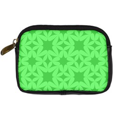 Green Magenta Wallpaper Seamless Pattern Digital Camera Leather Case
