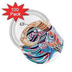 Goat Sheep Ethnic 2 25  Buttons (100 Pack) 
