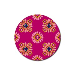 Morroco Tile Traditional Rubber Coaster (round) 