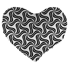 Soft Pattern Repeat Large 19  Premium Heart Shape Cushions