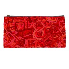 Red Pattern Technology Background Pencil Cases