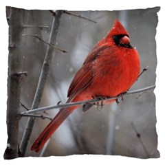 Northern Cardinal  Standard Flano Cushion Case (one Side) by WensdaiAmbrose