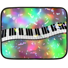 Piano Keys Music Colorful Double Sided Fleece Blanket (mini)  by Mariart