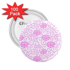 Peony Spring Flowers 2 25  Buttons (100 Pack) 