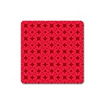Red Magenta Wallpaper Seamless Pattern Square Magnet